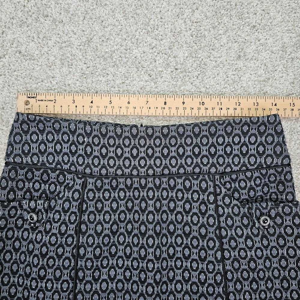 Truli Petite Black Silver Geometric Pattern A-Lin… - image 4